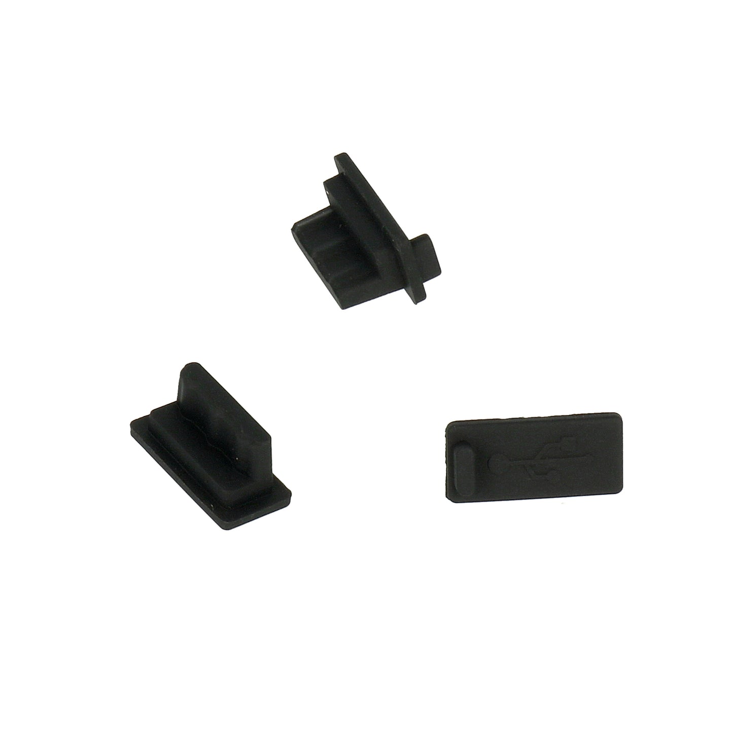 Tapón Antipolvo Puerto Teléfono OEM, USB-A, Set de 10 piezas, Negro
