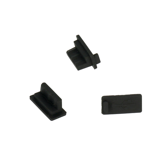 Tapón Antipolvo Puerto Teléfono OEM, USB-A, Set de 10 piezas, Negro