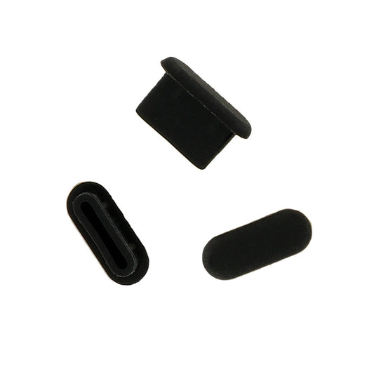 Tapón Antipolvo Puerto Teléfono OEM, USB-C, Set de 10 piezas, Negro