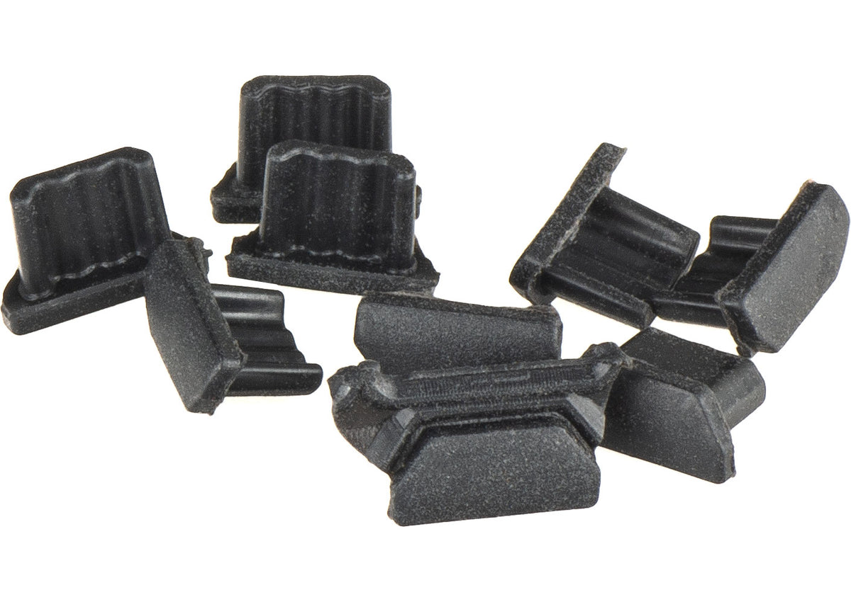 Tapón antipolvo para puerto OEM, microUSB, juego de 10 piezas, negro