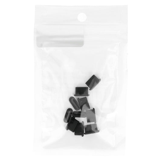 Tapón Antipolvo Puerto Teléfono OEM, USB-C, Set de 10 piezas, Negro