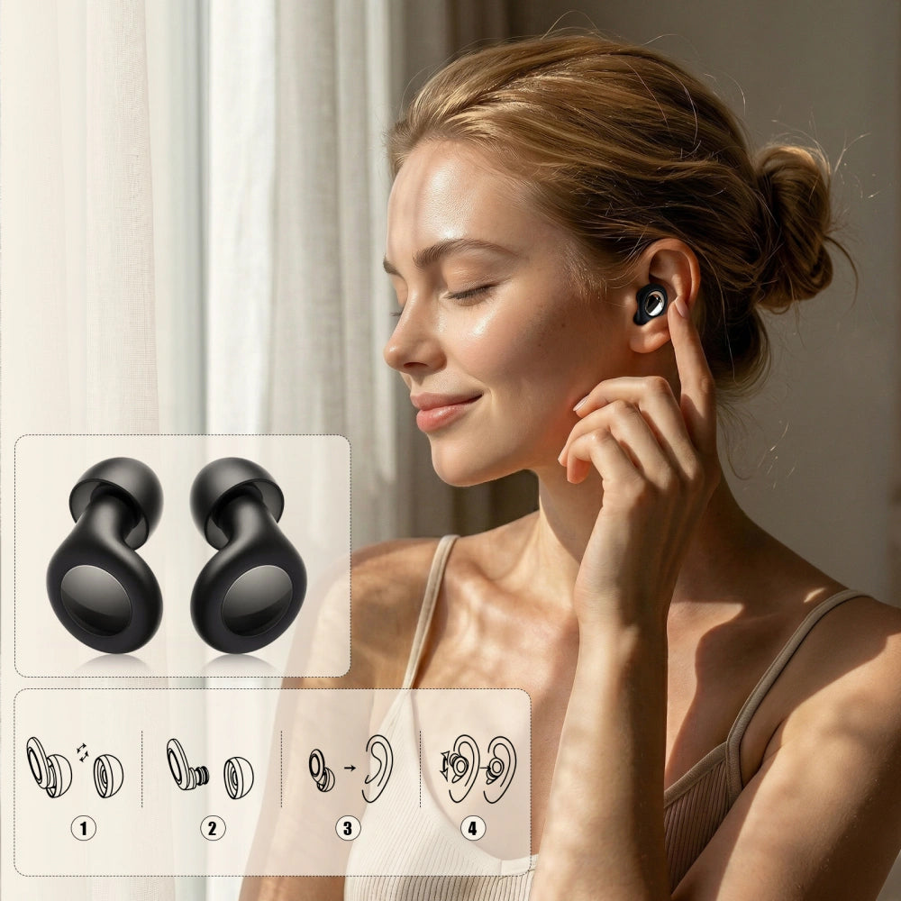 Tapones para Oídos Tech-Protect QuietFit, Negros