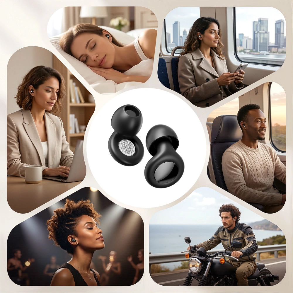 Tapones para Oídos Tech-Protect QuietFit, Negros