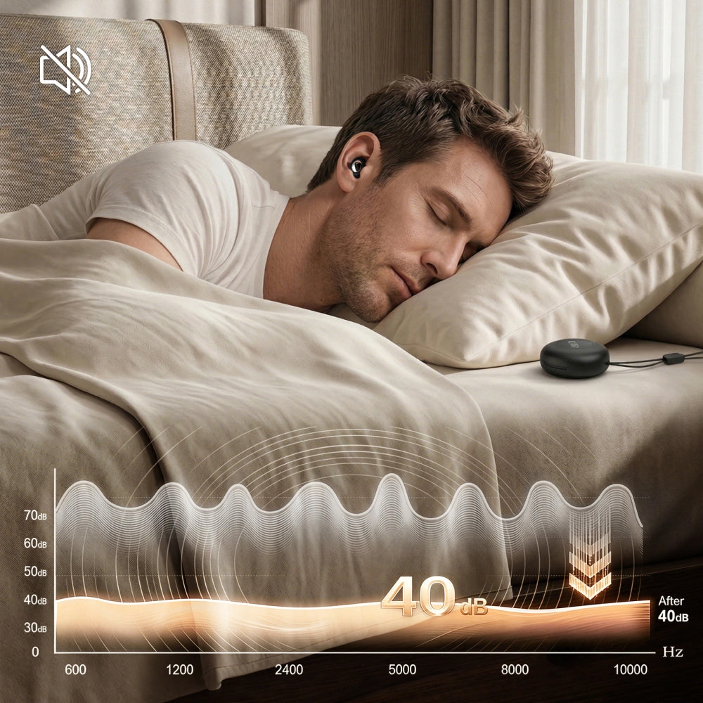 Tapones para Oídos Tech-Protect QuietFit, Negros