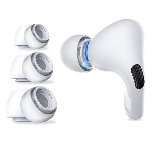 Tapones Techsuit ET1 para Apple AirPods Pro Series, Set de 3 piezas, Blancos