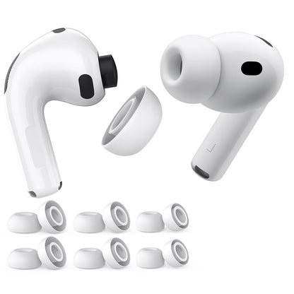Techsuit ET2 Ear Tips for Apple AirPods Pro 3, Size XS / S / L, White