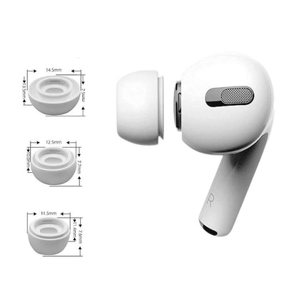 Techsuit ET2 Ear Tips for Apple AirPods Pro 3, Size XS / S / L, White