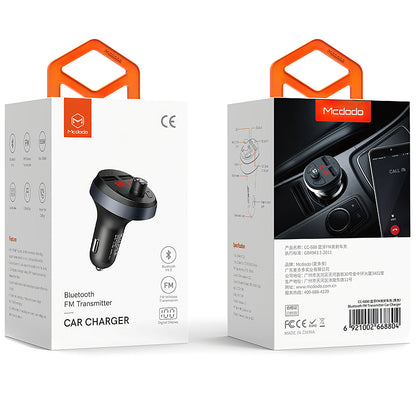 Modulador FM Bluetooth McDodo, 2 x USB-A