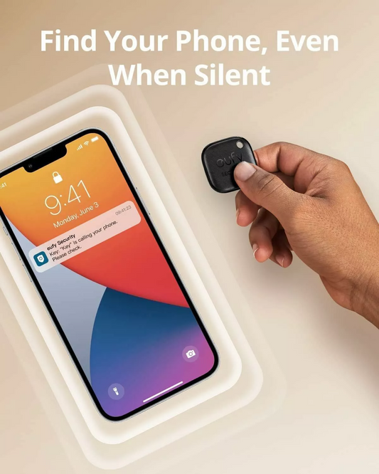 Eufy Security SmartTrack Link para iOS Series, Set de 4 piezas, Negro E87B0012