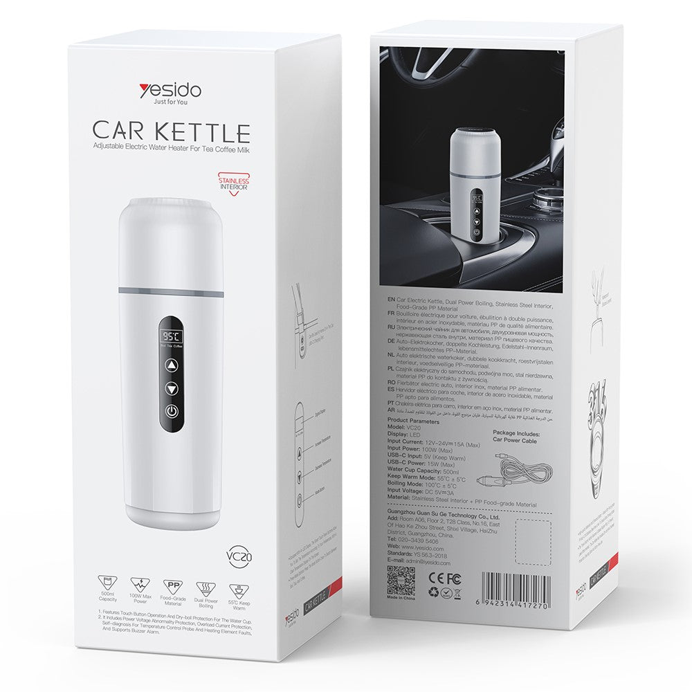 Hervidor Eléctrico para Auto Yesido VC20