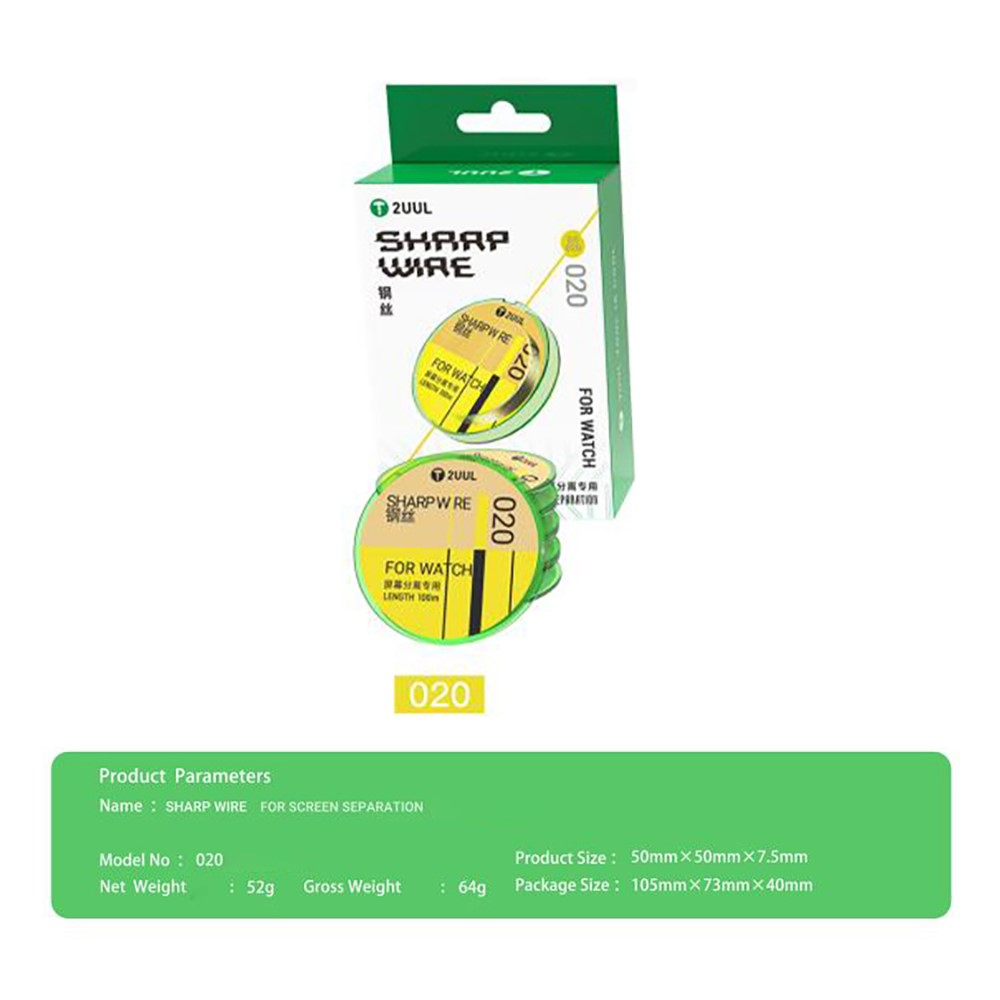 Hilo de Molibdeno 2UUL 020 GS para Reloj, 100m