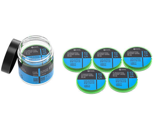 Hilo de tungsteno 2UUL WS-015, 0.015mm, 100m, Set de 5 piezas