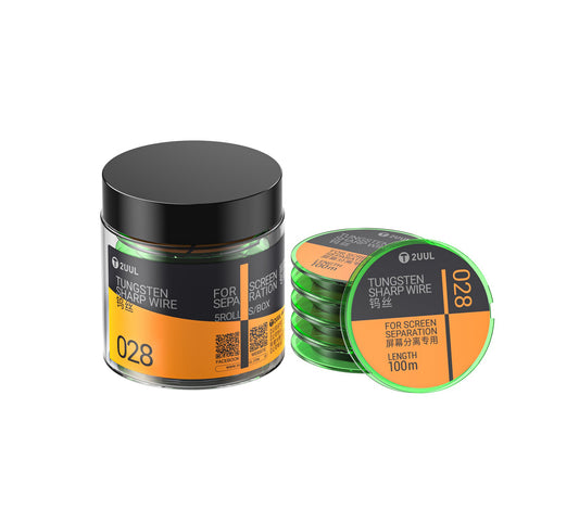 Hilo de tungsteno 2UUL WS-028, 0.028mm, 100m, Set de 5 piezas