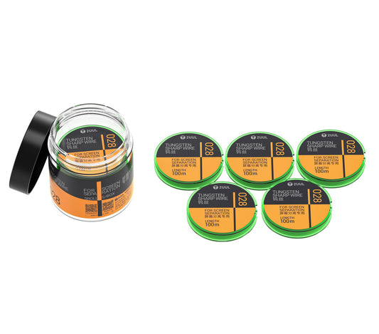 Hilo de tungsteno 2UUL WS-028, 0.028mm, 100m, Set de 5 piezas