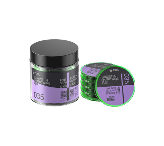 Hilo de tungsteno 2UUL WS-035, 0.035mm, 100m, Set de 5 piezas