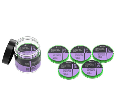 Hilo de tungsteno 2UUL WS-035, 0.035mm, 100m, Set de 5 piezas