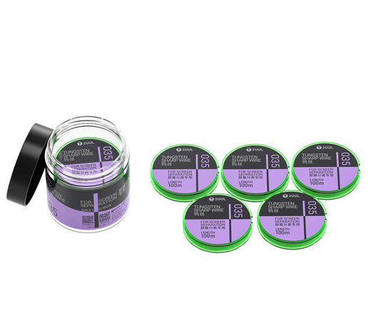 Hilo de tungsteno 2UUL WS-035, 0.035mm, 100m, Set de 5 piezas