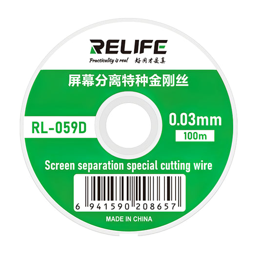 Hilo de Molibdeno Relife RL-059D, 0.03mm, 100m