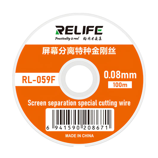 Hilo de Molibdeno Relife RL-059F, 0.08mm, 100m
