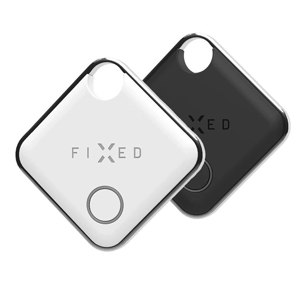 Fixed SmartTag Duo para iOS, Set 2 Piezas, Blanco / Negro