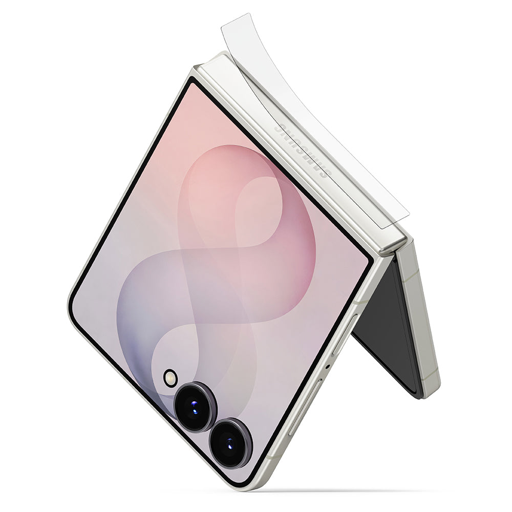 Protector de bisagra Ringke Dual Easy para Samsung Galaxy Z Flip8 F776, Plástico, Set de 2 piezas