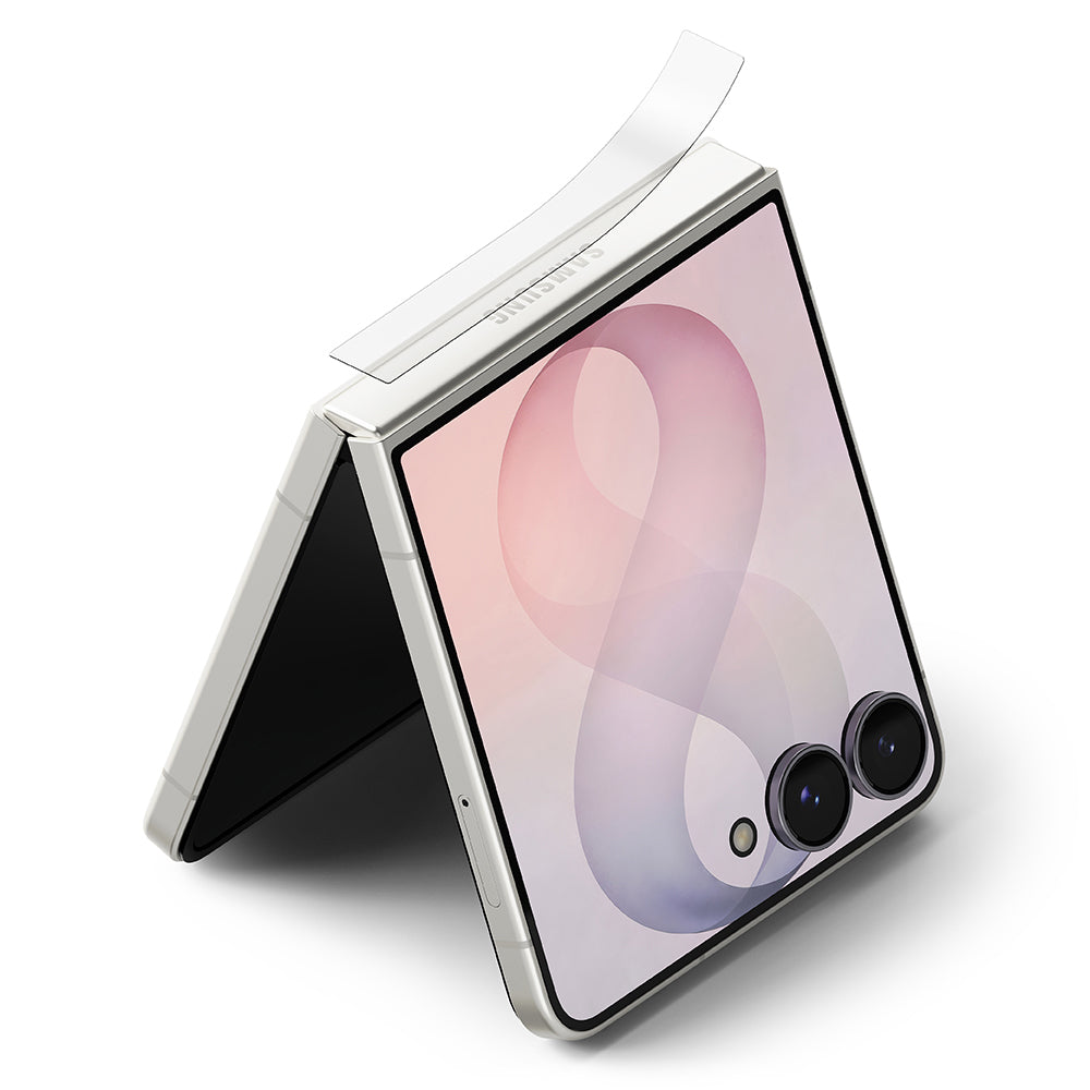 Protector de bisagra Ringke Dual Easy para Samsung Galaxy Z Flip8 F776, Plástico, Set de 2 piezas