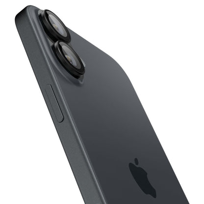 Spigen EZ FIT Película Protectora de la Cámara Trasera para Apple iPhone 16 Plus / 16, Protección de Cristal, Juego de 2 piezas, Negro AGL07921 AGL07921