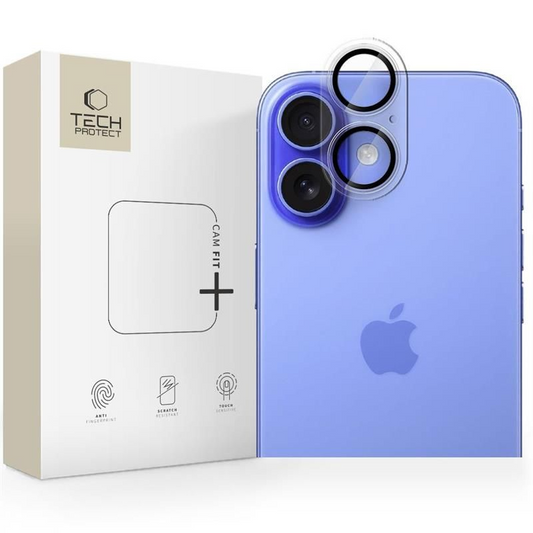 Protector de cámara trasera Tech-Protect CamFull Fit+ para Apple iPhone 17, Cristal Templado, Mate Transparente