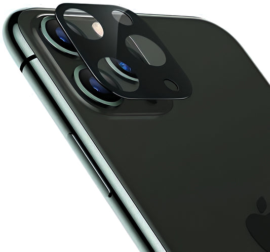 Protector de cámara trasera XO Design 3D para Apple iPhone 12 Pro Max, vidrio templado, negro