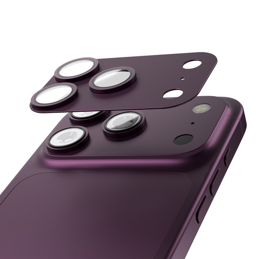 Protector de cámara trasera Etteri para Apple iPhone 18 Pro, vidrio templado, burdeos
