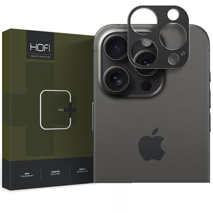 HOFI ALUCAM PRO+ Marco protector de cámara trasera para Apple iPhone 15 Pro Max / 15 Pro, Negro