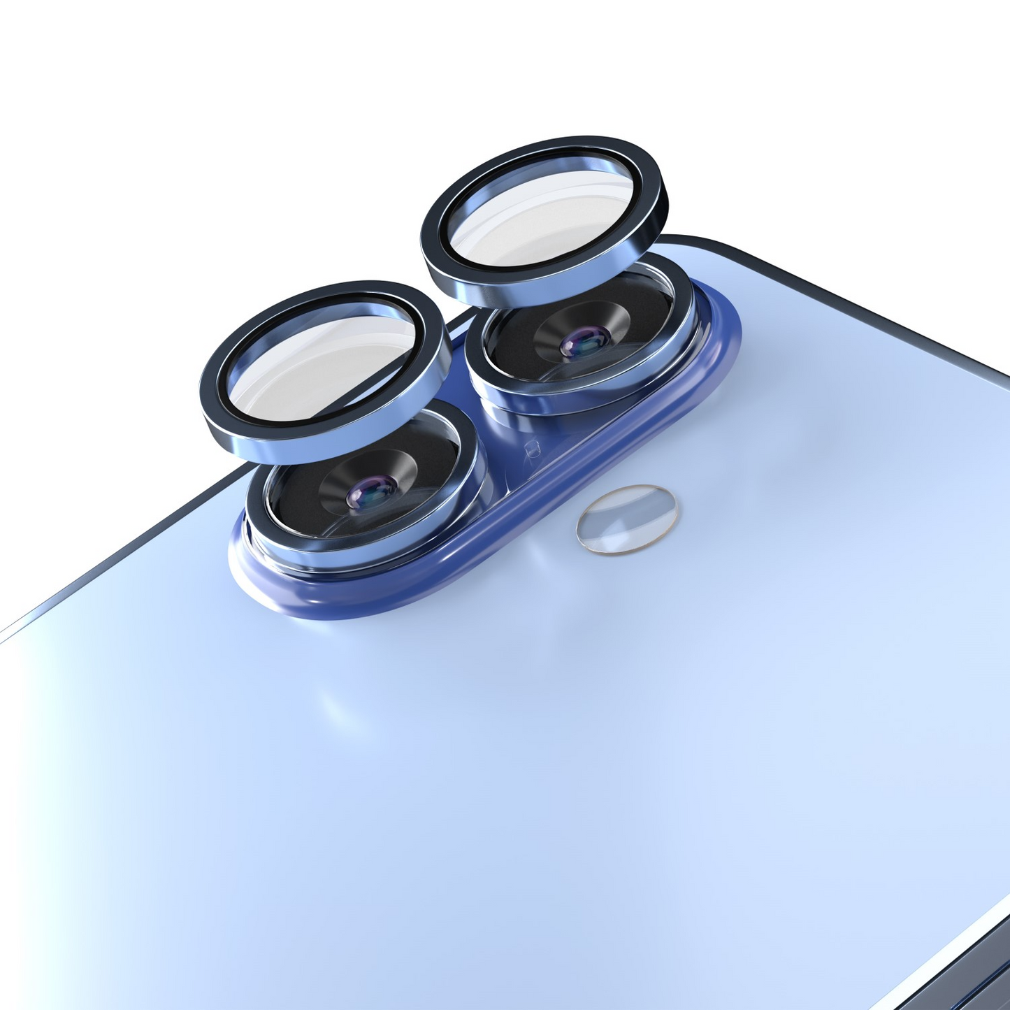 Protector de cámara trasera Etteri para Apple iPhone 17, vidrio templado, azul