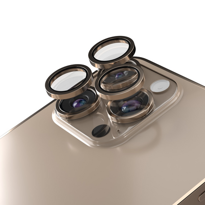 Protector de cámara trasera Etteri para Apple iPhone 16 Pro Max / 16 Pro, vidrio templado, bronce