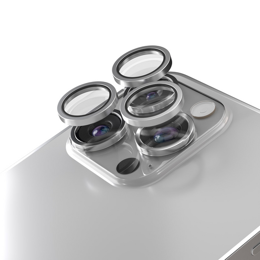 Protector de cámara trasera Etteri para Apple iPhone 16 Pro Max / 16 Pro, vidrio templado, gris