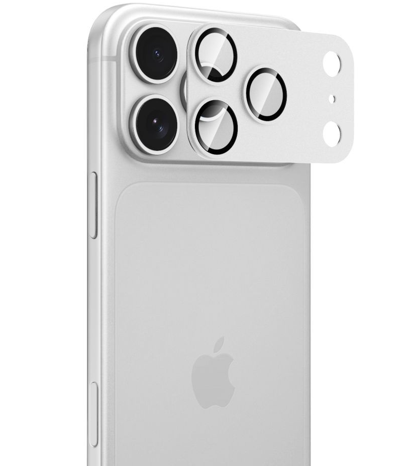 Protector de cámara trasera Tech-Protect CamFull Fit+ para Apple iPhone 18 Pro, vidrio templado, plateado