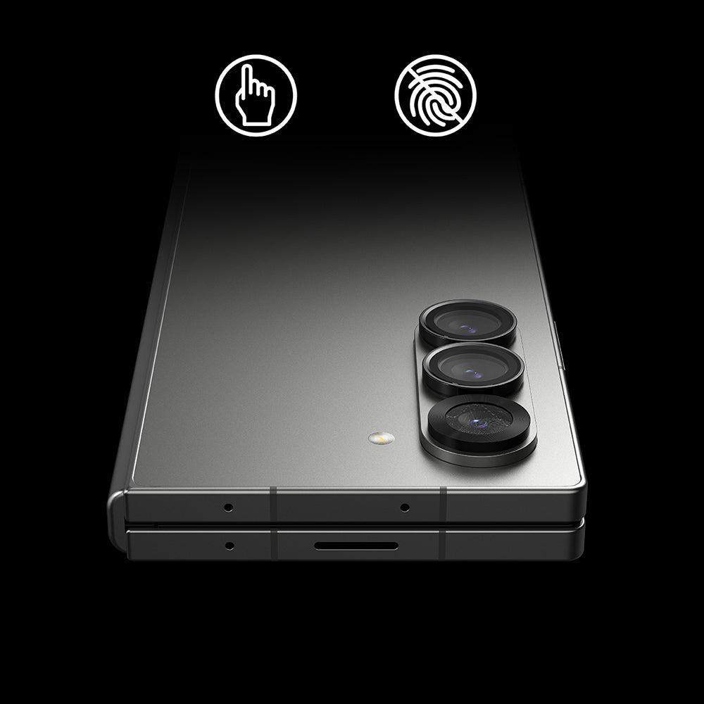 Película protectora para Cámara Trasera Ringke para Samsung Galaxy Z Fold6 F956, Cristal Templado, Set de 2 piezas, Negra