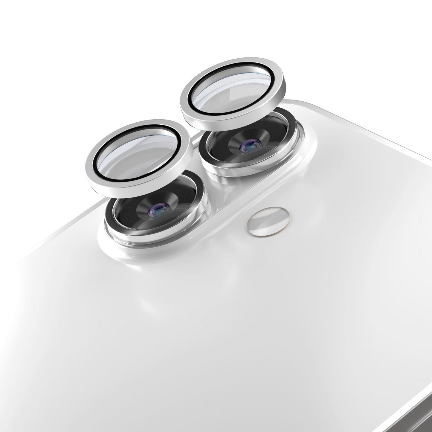 Protector de cámara trasera Etteri para Apple iPhone 17, vidrio templado, blanco