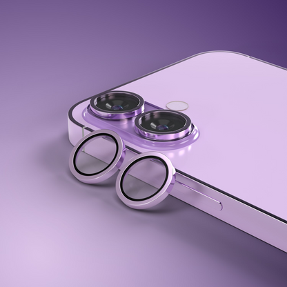 Protector de cámara trasera Etteri para Apple iPhone 17, vidrio templado, morado