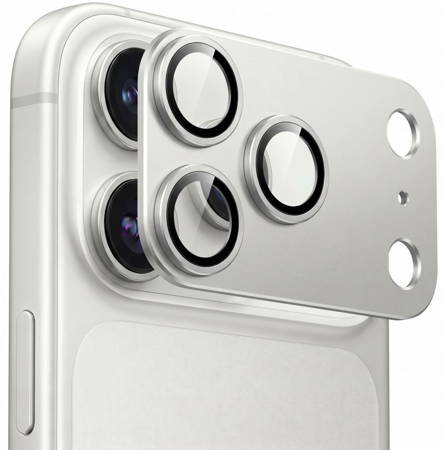 Protector de cámara trasera Tech-Protect CamFull Fit+ para Apple iPhone 18 Pro, vidrio templado, plateado