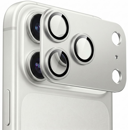 Protector de cámara trasera Tech-Protect CamFull Fit+ para Apple iPhone 18 Pro Max, vidrio templado, plateado