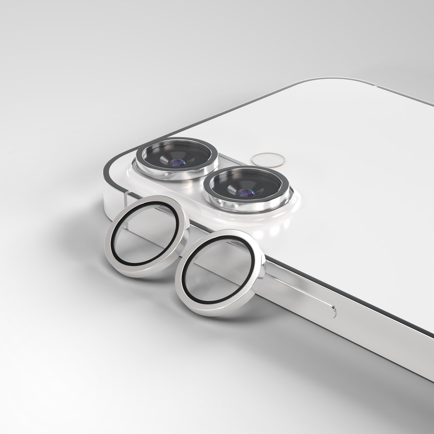 Protector de cámara trasera Etteri para Apple iPhone 17, vidrio templado, blanco