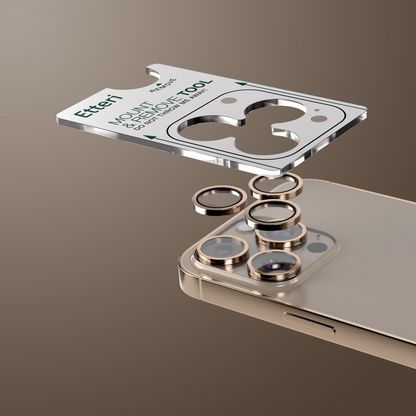 Protector de cámara trasera Etteri para Apple iPhone 16 Pro Max / 16 Pro, vidrio templado, bronce