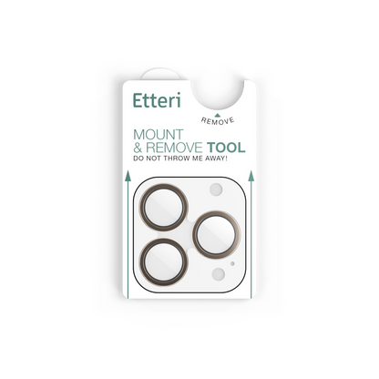 Protector de cámara trasera Etteri para Apple iPhone 16 Pro Max / 16 Pro, vidrio templado, bronce