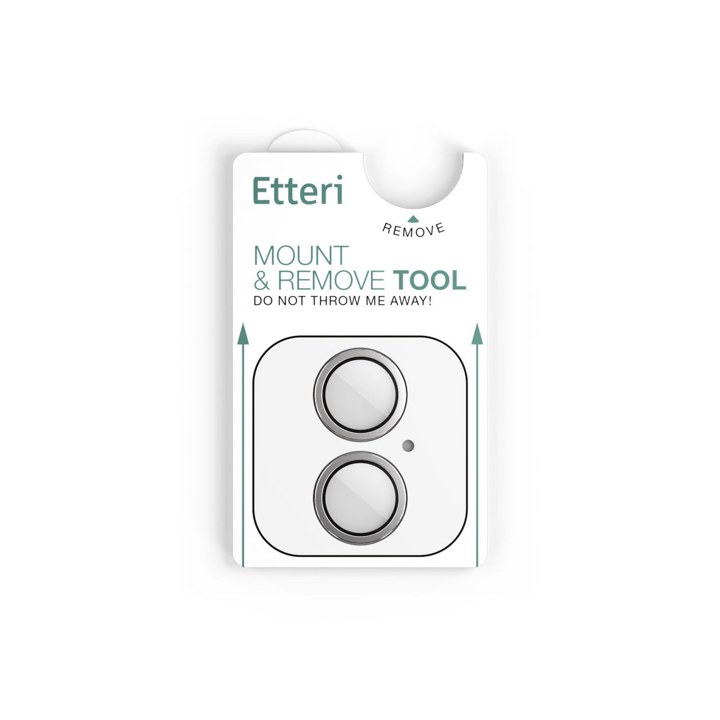 Protector de cámara trasera Etteri para Apple iPhone 17, vidrio templado, blanco
