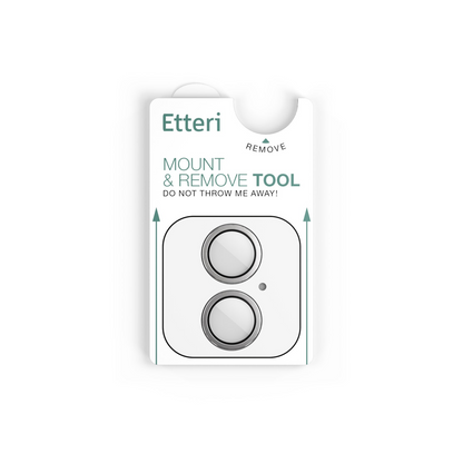 Protector de cámara trasera Etteri para Apple iPhone 17, vidrio templado, blanco