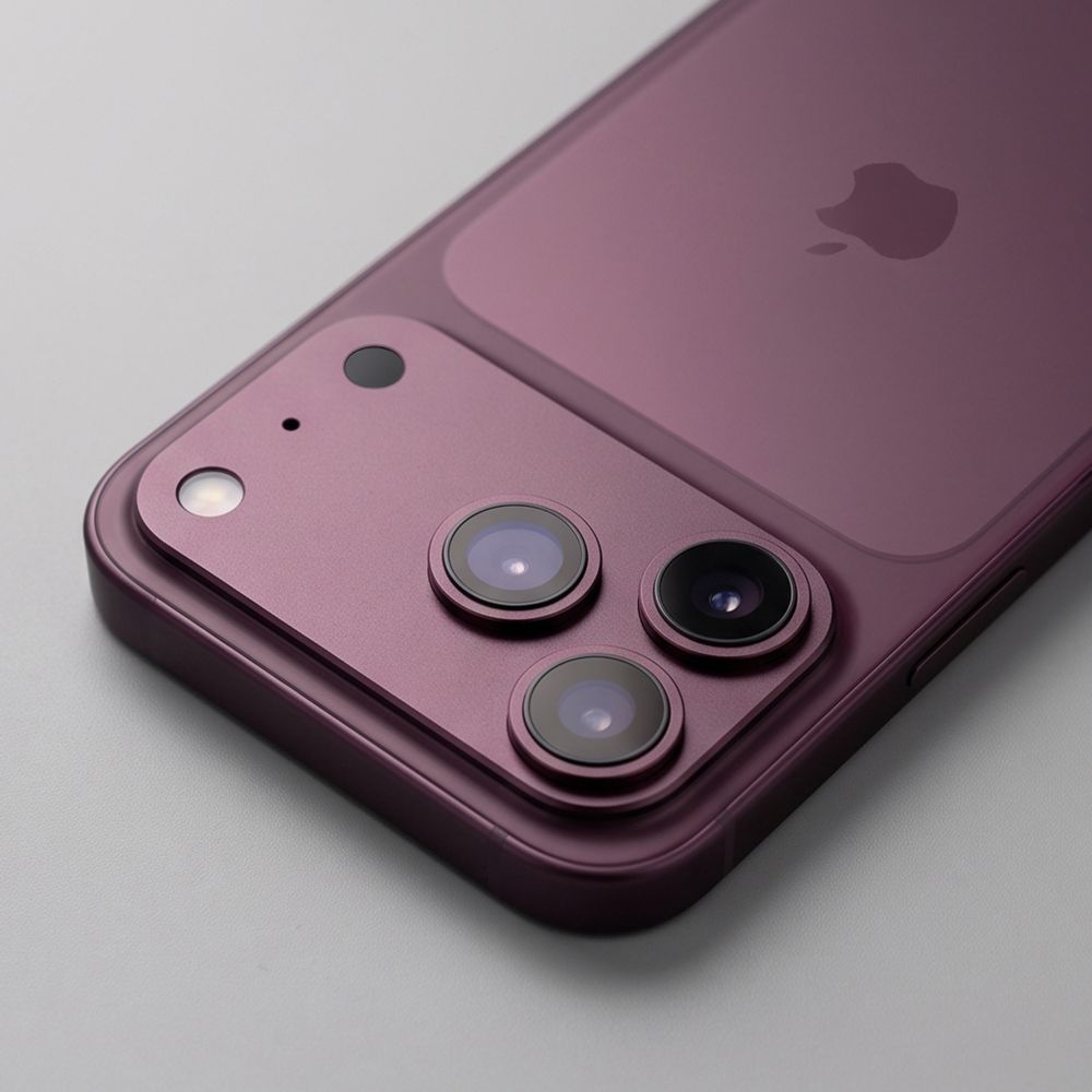 Protector de cámara trasera Tech-Protect CamFull Fit+ para Apple iPhone 18 Pro Max, vidrio templado, burdeos