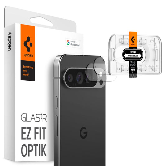 Película protectora de la cámara trasera Spigen EZ FIT para Google Pixel 9 Pro XL, con protección de vidrio, juego de 2 piezas AGL08446 