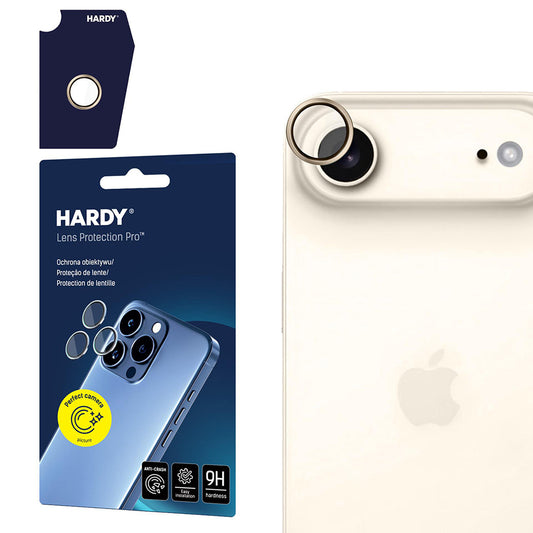 Lámina protectora para Cámara Trasera 3MK Hardy Protection Pro para Apple iPhone 17 Air, Cristal Templado, Dorado