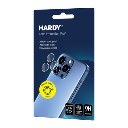 Protector de cámara trasera 3MK Hardy Protection Pro para Apple iPhone 17 Pro Max / 17 Pro, Cristal Templado, Naranja