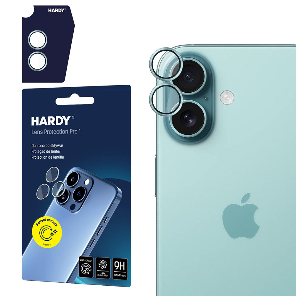 Película protectora de cámara trasera 3MK Hardy Protection Pro para Apple iPhone 17, Cristal Templado, Verde